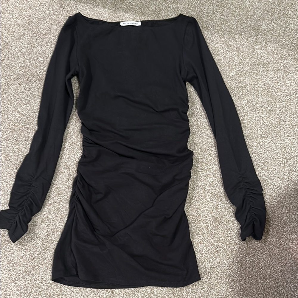 Elegant Black Long Sleeve Dress